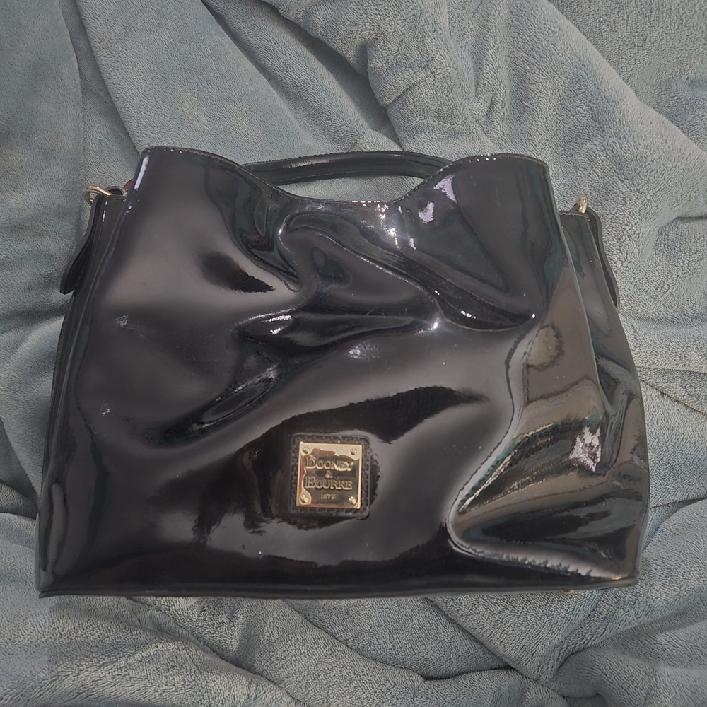 Dooney & Bourke Black Patent Leather Handbag